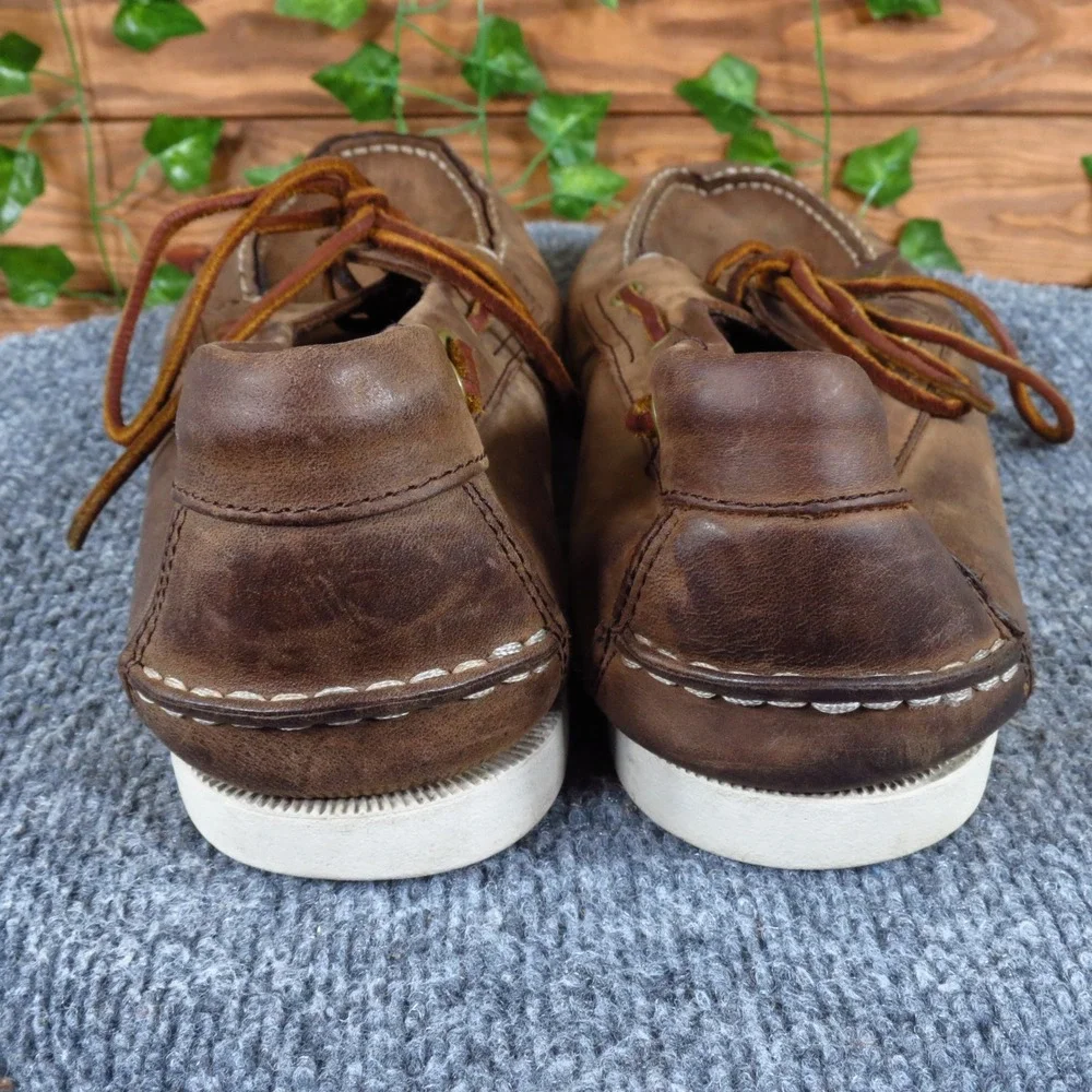 Joseph Abboud Mens‎ Boat Shoe Size 13 Nautical Brown Leather Loafers
